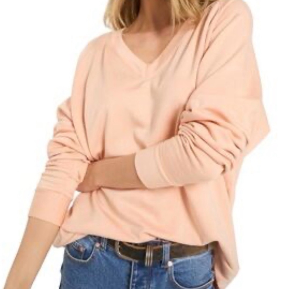 78 & Sunny V-Neck Women's sweatshirt in Strawberry Cream